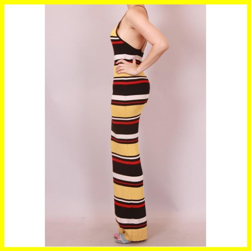 NWT Striped Knit Maxi Dress - Picture 3 of 4